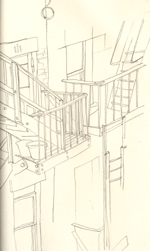 Croquis - NYC - From the High Line, oct. 2011
