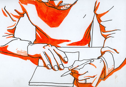 Il s'applique Julien dessine