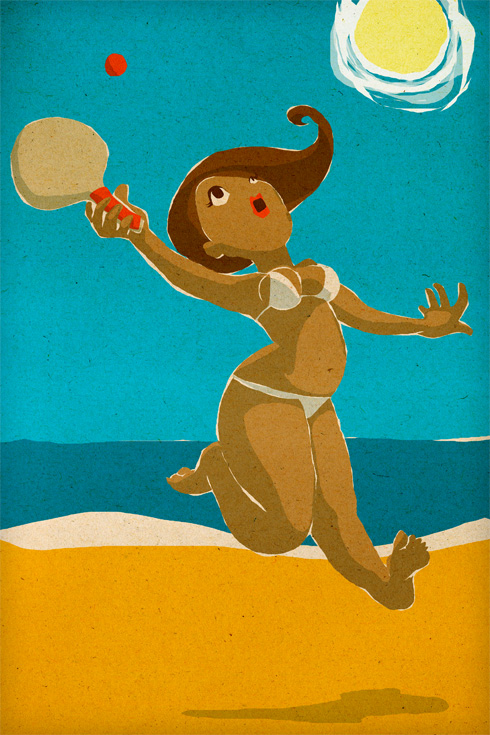 Illustration - Raquettes de plage
