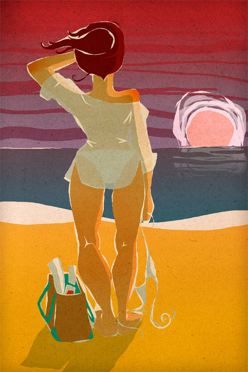 Illustration - Coucher de soleil