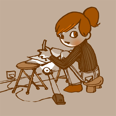 Illustration - Table lumineuse artisanale